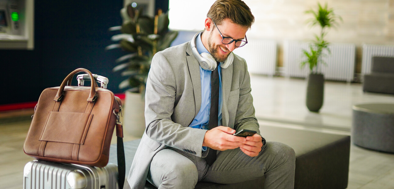 Working abroad using a Business SIM plan with inclusive roaming.