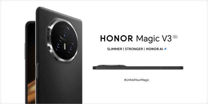 Front and back of the HONOR Magic V3