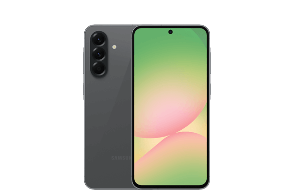 Image of a Samsung Galaxy A56 front and rear