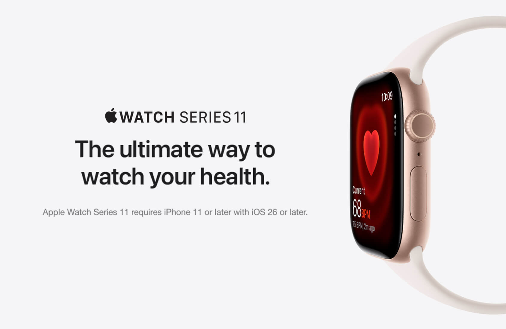 Apple Watch Series 11. The ultimate way to watch your health.