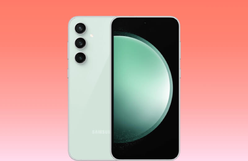 S23 FE front and back in green